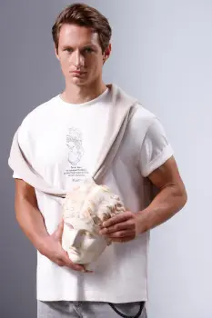 Medicine tricou din bumbac culoarea alb, cu imprimeu imagine