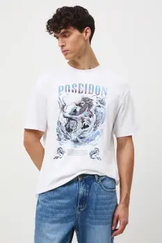 Medicine tricou din bumbac culoarea alb, cu imprimeu imagine