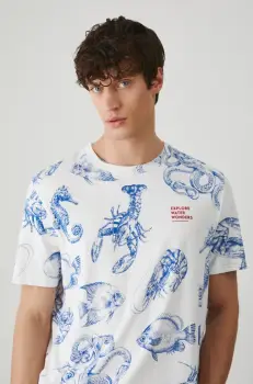 Medicine tricou din bumbac culoarea alb, modelator imagine