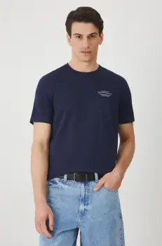 Medicine tricou din bumbac culoarea albastru marin, cu imprimeu imagine