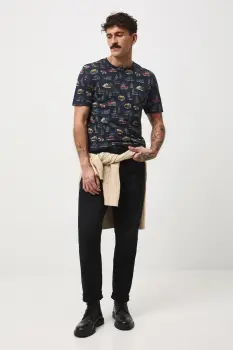 Medicine tricou din bumbac culoarea albastru marin, modelator imagine