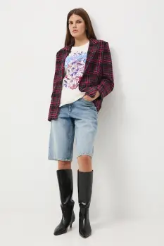 Medicine tricou din bumbac culoarea bej imagine