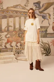 Medicine tricou din bumbac culoarea bej imagine