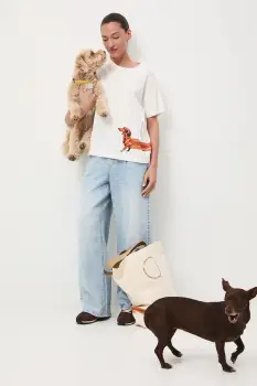 Medicine tricou din bumbac culoarea bej imagine