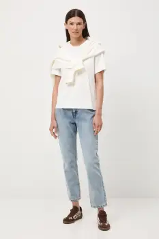 Medicine tricou din bumbac culoarea bej imagine