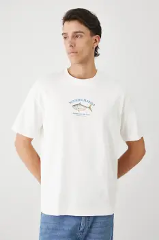 Medicine tricou din bumbac culoarea bej, cu imprimeu imagine