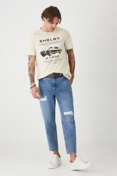 Medicine tricou din bumbac culoarea bej, cu imprimeu imagine