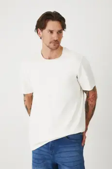 Medicine tricou din bumbac culoarea bej, cu imprimeu imagine