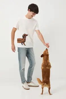 Medicine tricou din bumbac culoarea bej, cu imprimeu imagine