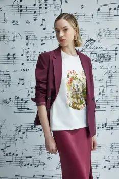 Medicine tricou din bumbac culoarea bej imagine