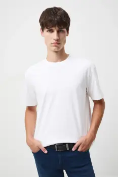 Medicine tricou din bumbac culoarea bej, neted imagine