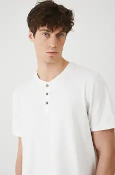 Medicine tricou din bumbac culoarea bej, neted imagine