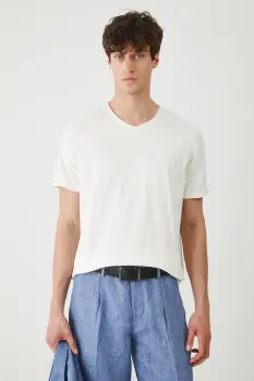 Medicine tricou din bumbac culoarea bej, neted imagine