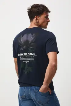 Medicine tricou din bumbac culoarea bleumarin, cu imprimeu imagine