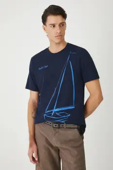 Medicine tricou din bumbac culoarea bleumarin, cu imprimeu imagine