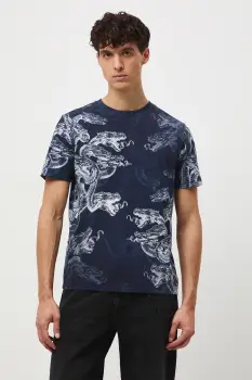 Medicine tricou din bumbac culoarea bleumarin, cu imprimeu imagine