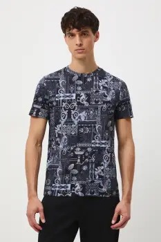 Medicine tricou din bumbac culoarea bleumarin, cu imprimeu imagine