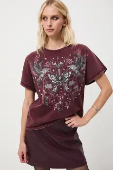 Medicine tricou din bumbac culoarea bordo imagine