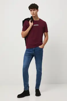 Medicine tricou din bumbac culoarea bordo, cu imprimeu imagine