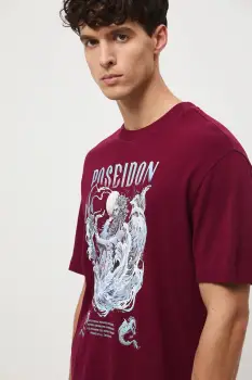 Medicine tricou din bumbac culoarea bordo, cu imprimeu imagine