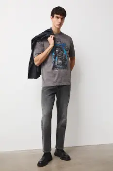 Medicine tricou din bumbac culoarea gri, cu imprimeu imagine