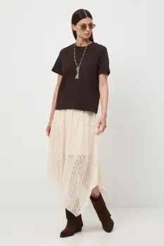 Medicine tricou din bumbac culoarea maro imagine