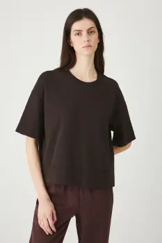 Medicine tricou din bumbac culoarea maro imagine