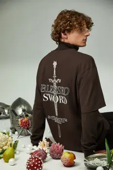 Medicine tricou din bumbac culoarea maro, cu imprimeu imagine