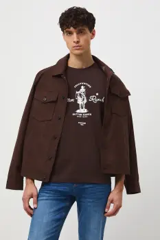 Medicine tricou din bumbac culoarea maro, cu imprimeu imagine