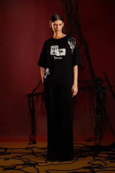 Medicine tricou din bumbac culoarea negru imagine