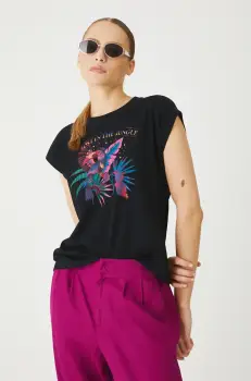 Medicine tricou din bumbac culoarea negru imagine