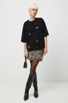 Medicine tricou din bumbac culoarea negru imagine