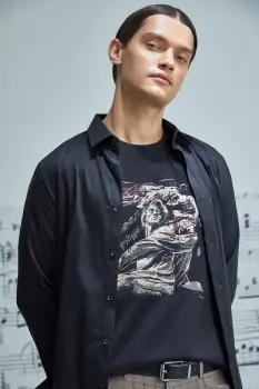 Medicine tricou din bumbac culoarea negru, cu imprimeu imagine