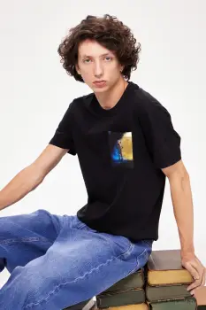 Medicine tricou din bumbac culoarea negru, cu imprimeu imagine