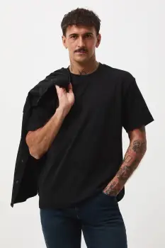 Medicine tricou din bumbac culoarea negru, neted imagine