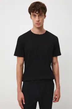 Medicine tricou din bumbac culoarea negru, neted imagine