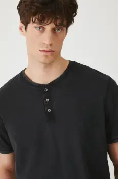 Medicine tricou din bumbac culoarea negru, neted imagine