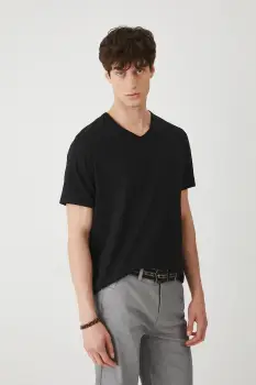 Medicine tricou din bumbac culoarea negru, neted imagine