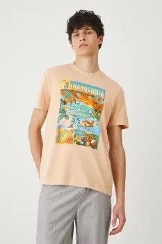 Medicine tricou din bumbac culoarea portocaliu, cu imprimeu imagine