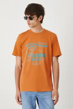 Medicine tricou din bumbac culoarea portocaliu, cu imprimeu imagine