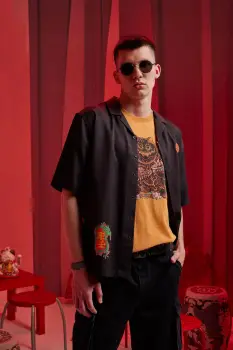 Medicine tricou din bumbac culoarea portocaliu, cu imprimeu imagine