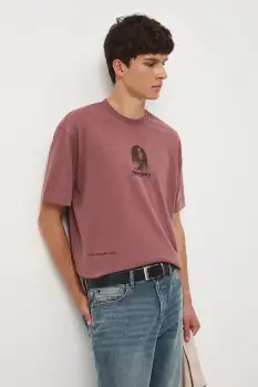 Medicine tricou din bumbac culoarea roz, cu imprimeu imagine