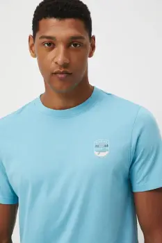 Medicine tricou din bumbac culoarea turcoaz, cu imprimeu imagine