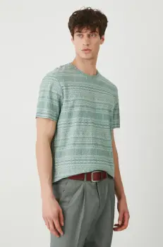 Medicine tricou din bumbac culoarea turcoaz, modelator imagine