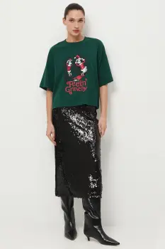 Medicine tricou din bumbac culoarea verde imagine