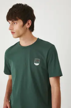 Medicine tricou din bumbac culoarea verde, cu imprimeu imagine