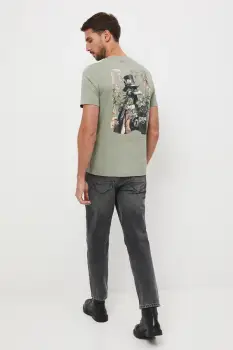 Medicine tricou din bumbac culoarea verde, cu imprimeu imagine