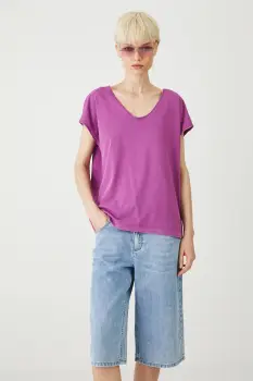 Medicine tricou din bumbac culoarea violet imagine