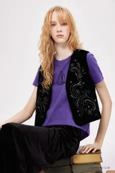 Medicine tricou din bumbac culoarea violet imagine