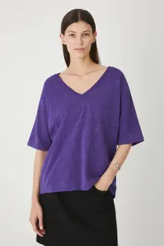 Medicine tricou din bumbac culoarea violet imagine